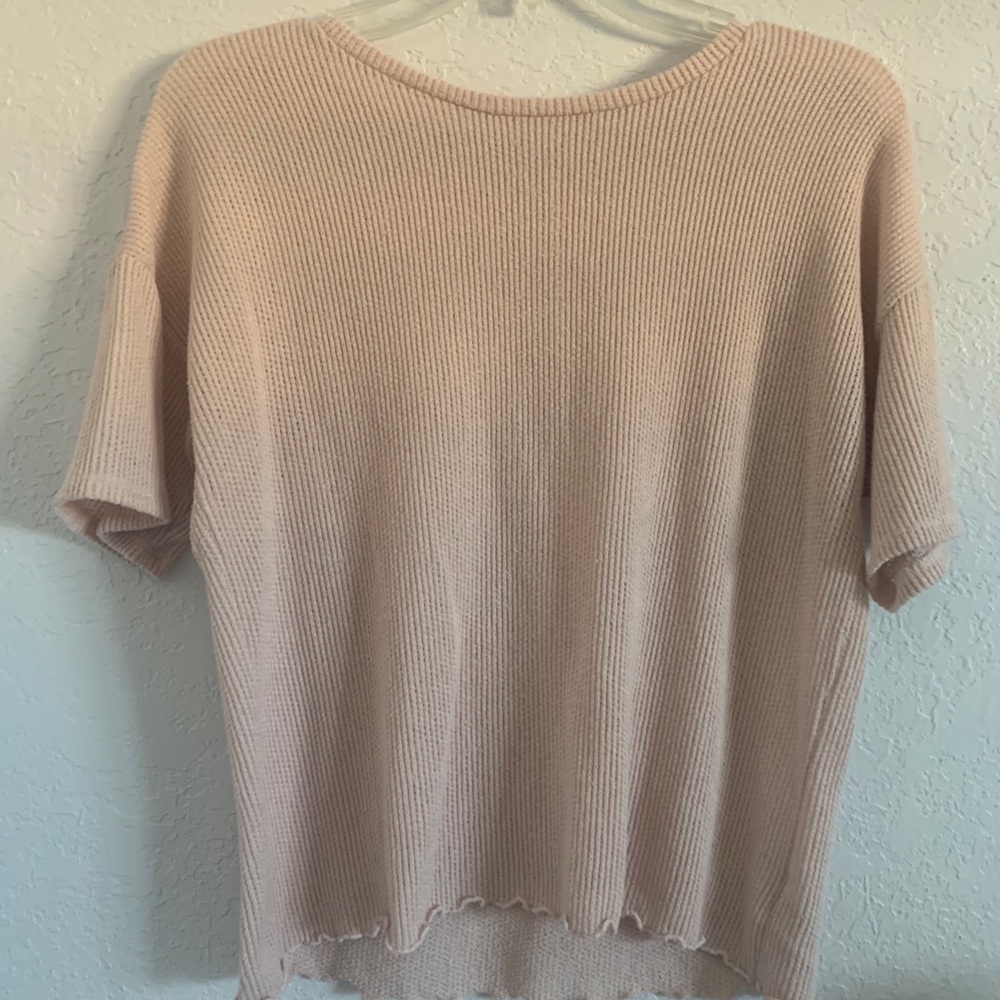 American Eagle Ribbed Pink Top